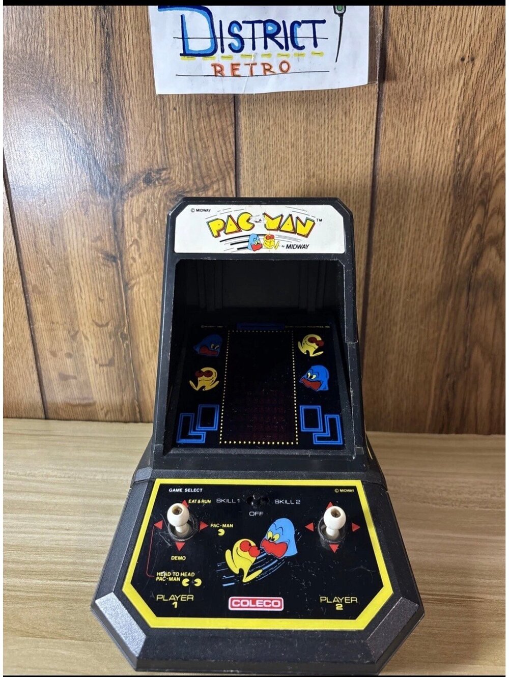 1981 Coleco Pac-Man Tabletop Electronic Arcade Midway - Great Condition